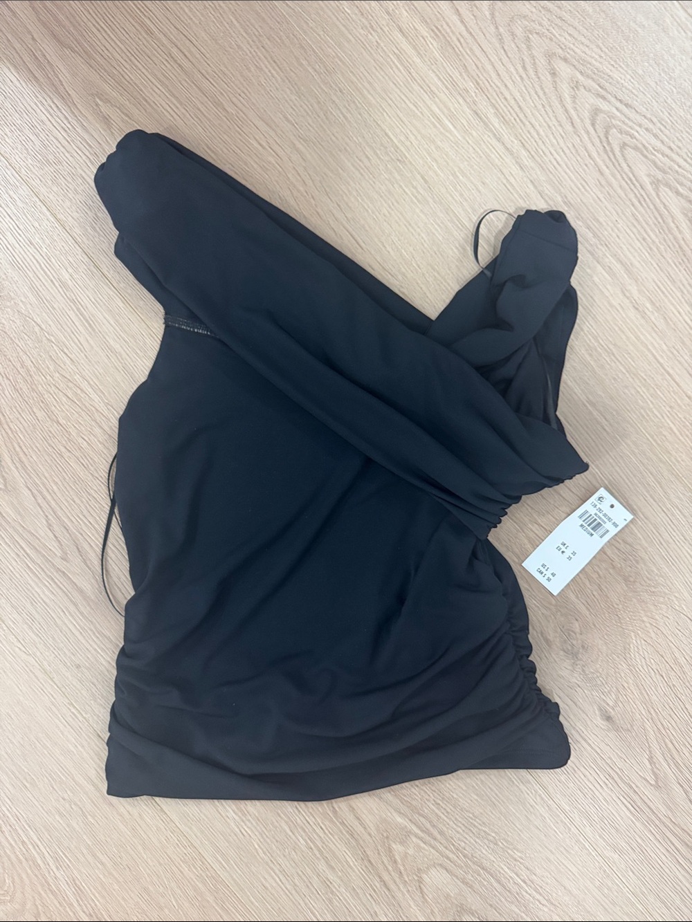 Abercrombie & Fitch One-Shoulder Black Top